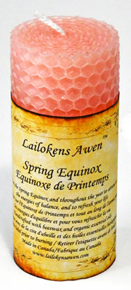 4" Spring Equanox Altar Lailokens Awen Candle