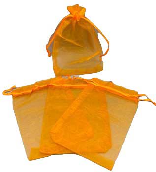 100 Pack 4" X 6" Orange Organza Bag