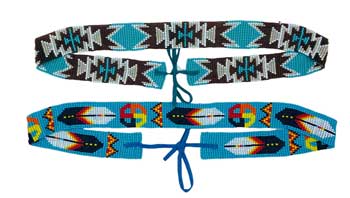 21+" Beaded Hat Band (various)
