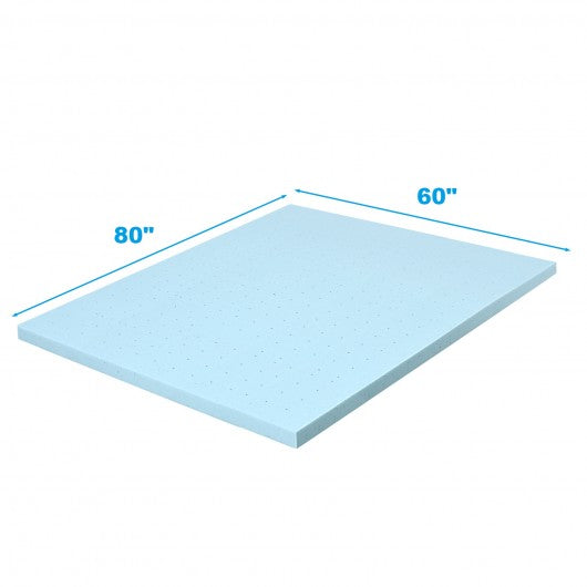 4 Inch Gel Injection Memory Foam Mattress Top Ventilated Mattress Double Bed-Queen Size