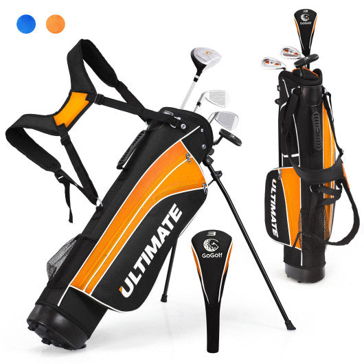 Junior Complete Golf Club Set For Age 8 to 10-Yellow