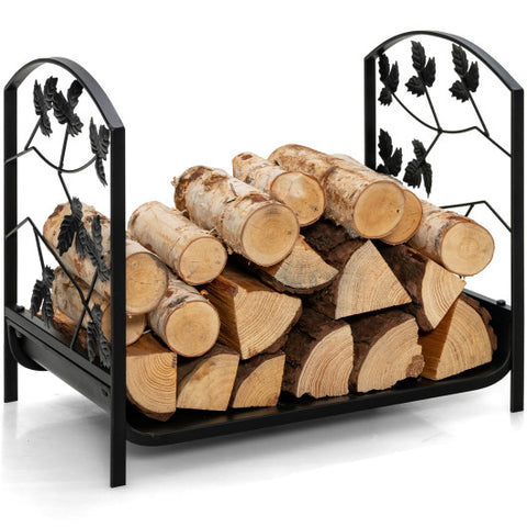 19 Inch Heavy-Duty Firewood Rack with 110 lbs Load Capacity