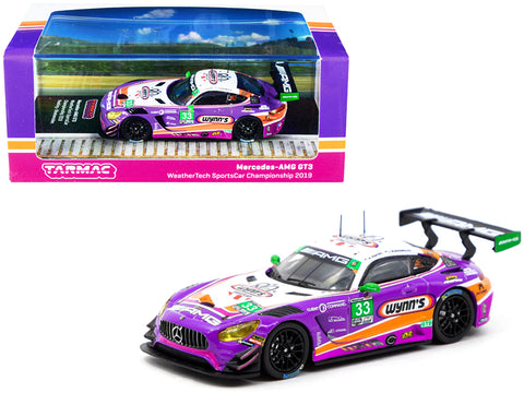 Mercedes AMG GT3 #33 Ben Keating - Jeroen Bleekemolen "Wynn's" WeatherTech SportsCar Championship (2019) 1/64 Diecast Model Car by Tarmac Works