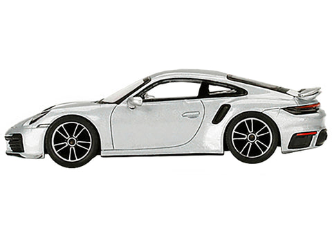 Porsche 911 Turbo S GT Silver Metallic Limited Edition to 4200 pieces Worldwide 1/64 Diecast Model Car by True Scale Miniatures
