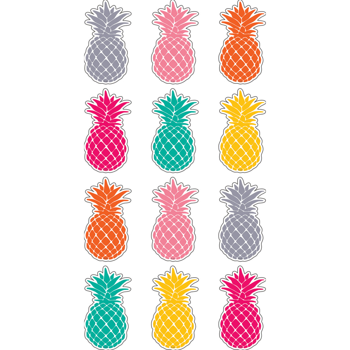 Tropical Punch Pineapples Mini Accents, 36 Per Pack, 6 Packs