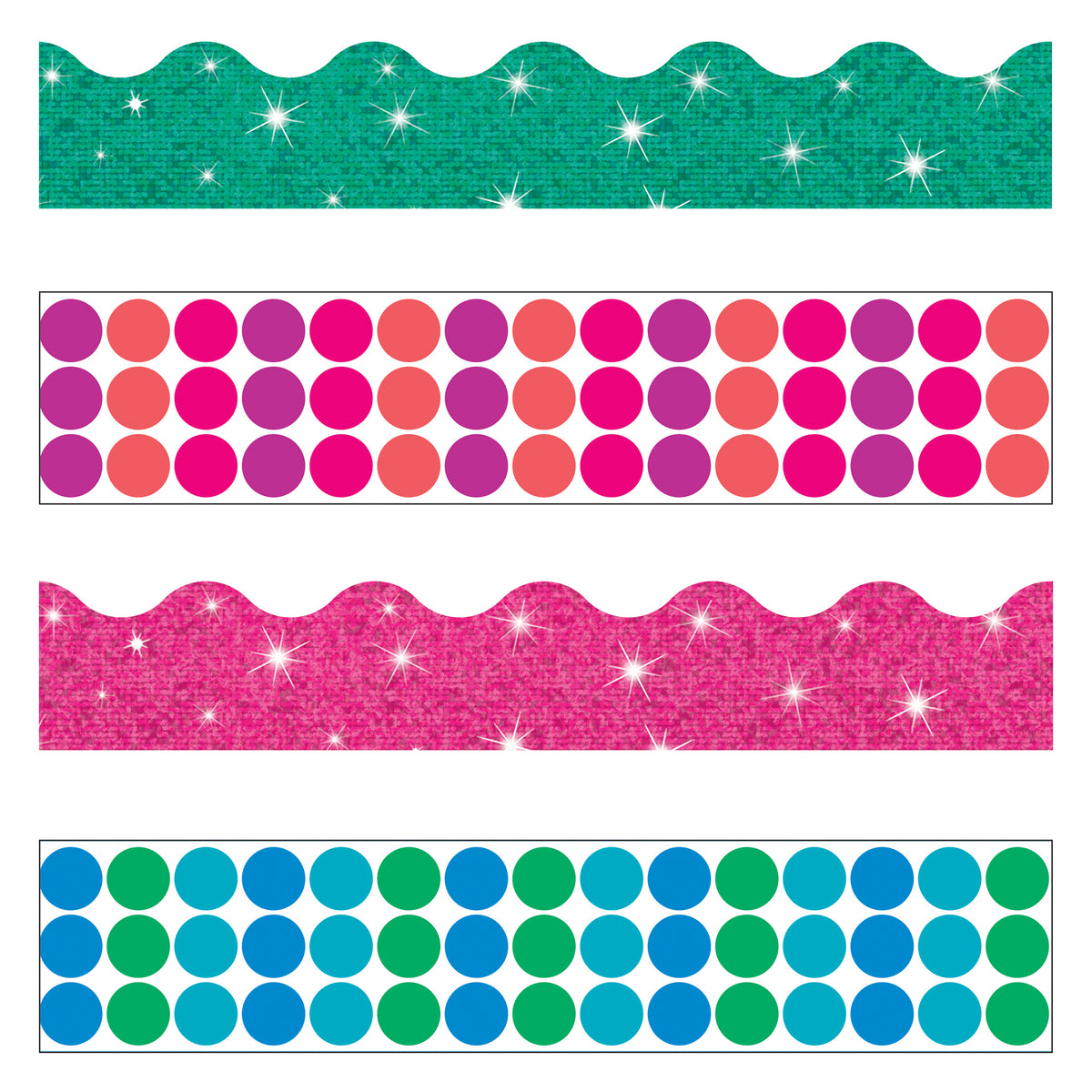 Dots 'n Glitz Terrific Trimmers®, Variety Pack, 136.5 Feet Per Pack