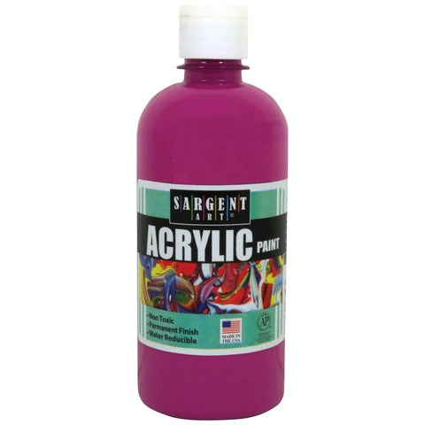 Acrylic Paint, Magenta, 16 oz. Squeeze Bottle