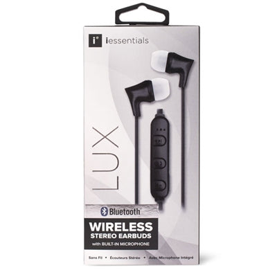 Iessentials Ie-btelx-bk Lux Bluetooth Earbuds With Microphone (black)