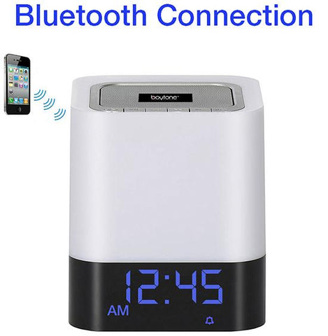 Boytone BT-84CB Portable FM Radio Alarm Clock Wireless Bluetooth 4.1 Speaker, 3-Way Refurbished