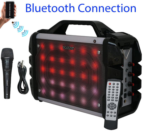 Boytone BT-52M Portable Audio karaoke Bluetooth PA Speaker System with Microphone, F