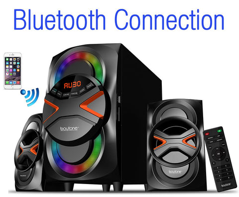 Boytone BT-326F, 2.1 Bluetooth Powerful Home Theater Speaker System, with FM Radio,