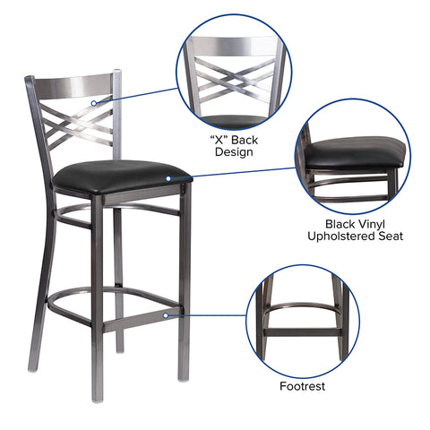 Clear X Stool-Wal Seat