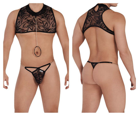Lace Harness-Thongs Outfit