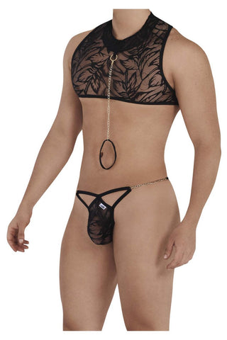 Lace Harness-Thongs Outfit