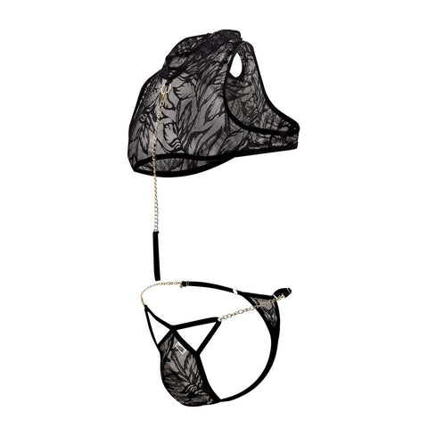 Lace Harness-Thongs Outfit