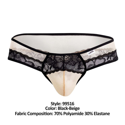 Mesh-Lace Thongs