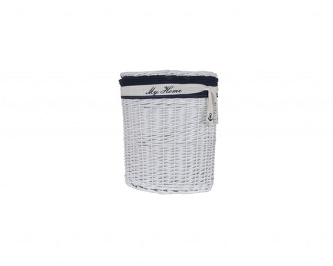 14.5" x 20" x 23" WhiteBlueOvalWillow Basket Set of 5