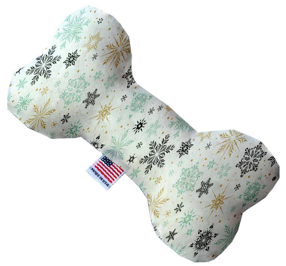 Vintage Snowflakes 10 Inch Stuffing Free Bone Dog Toy