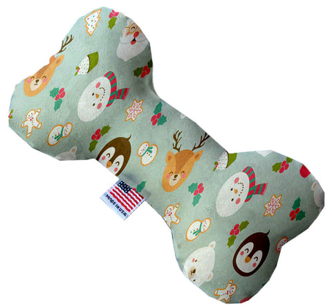 Gray Christmas Party 6 Inch Stuffing Free Bone Dog Toy