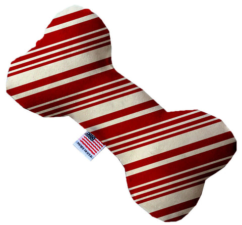 Classic Candy Cane Stripes 6 Inch Stuffing Free Bone Dog Toy