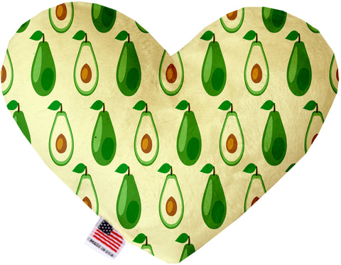 Avocado Paradise 6 Inch Stuffing Free Heart Dog Toy