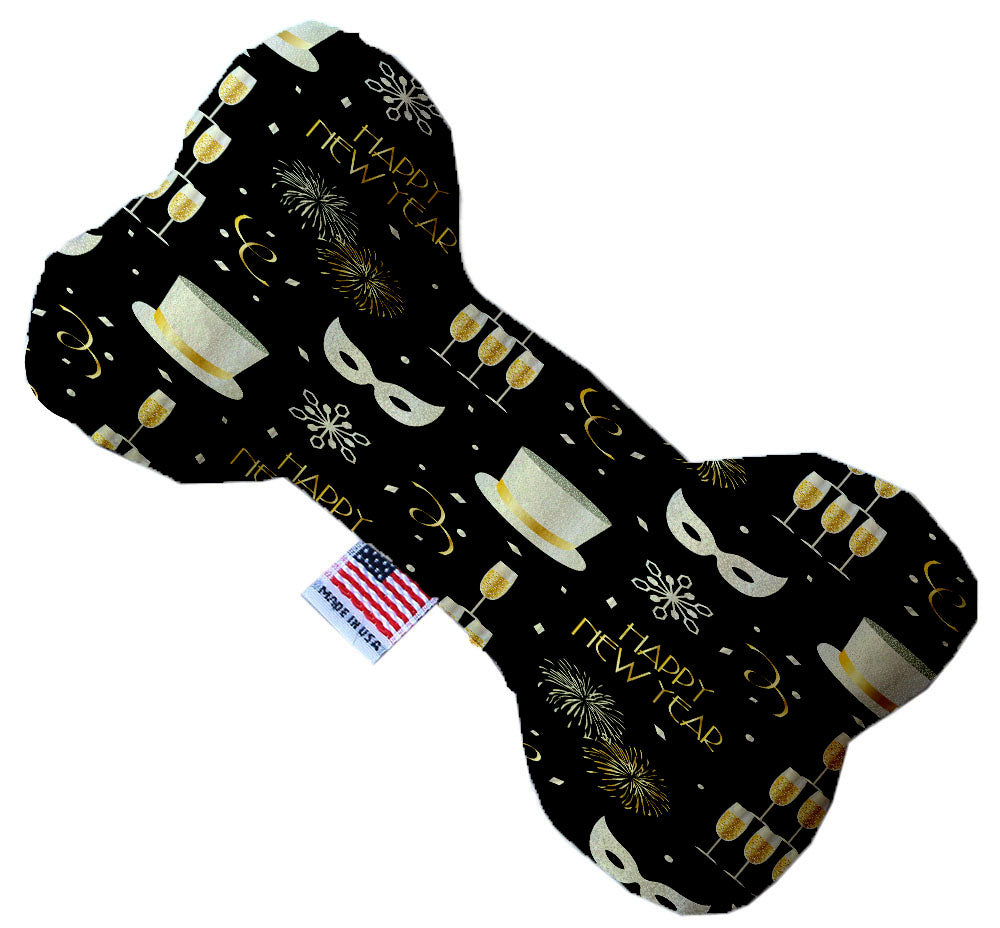 Fancy New Year 6 Inch Stuffing Free Bone Dog Toy