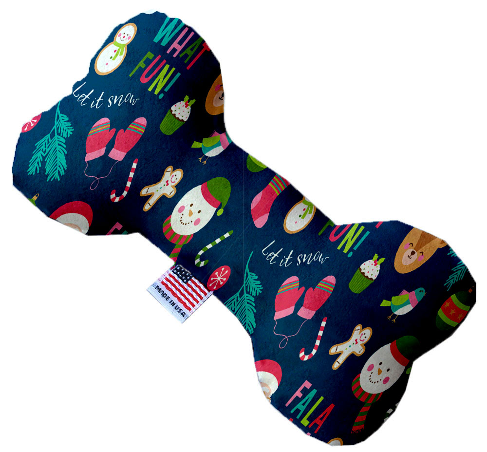 Christmas Party 6 Inch Stuffing Free Bone Dog Toy