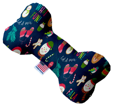 Christmas Party 6 Inch Stuffing Free Bone Dog Toy