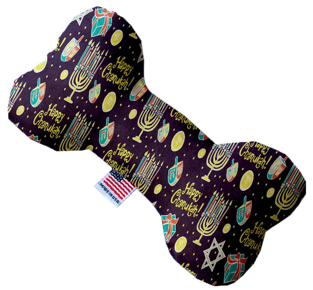 Happy Chanukah 10 Inch Stuffing Free Bone Dog Toy