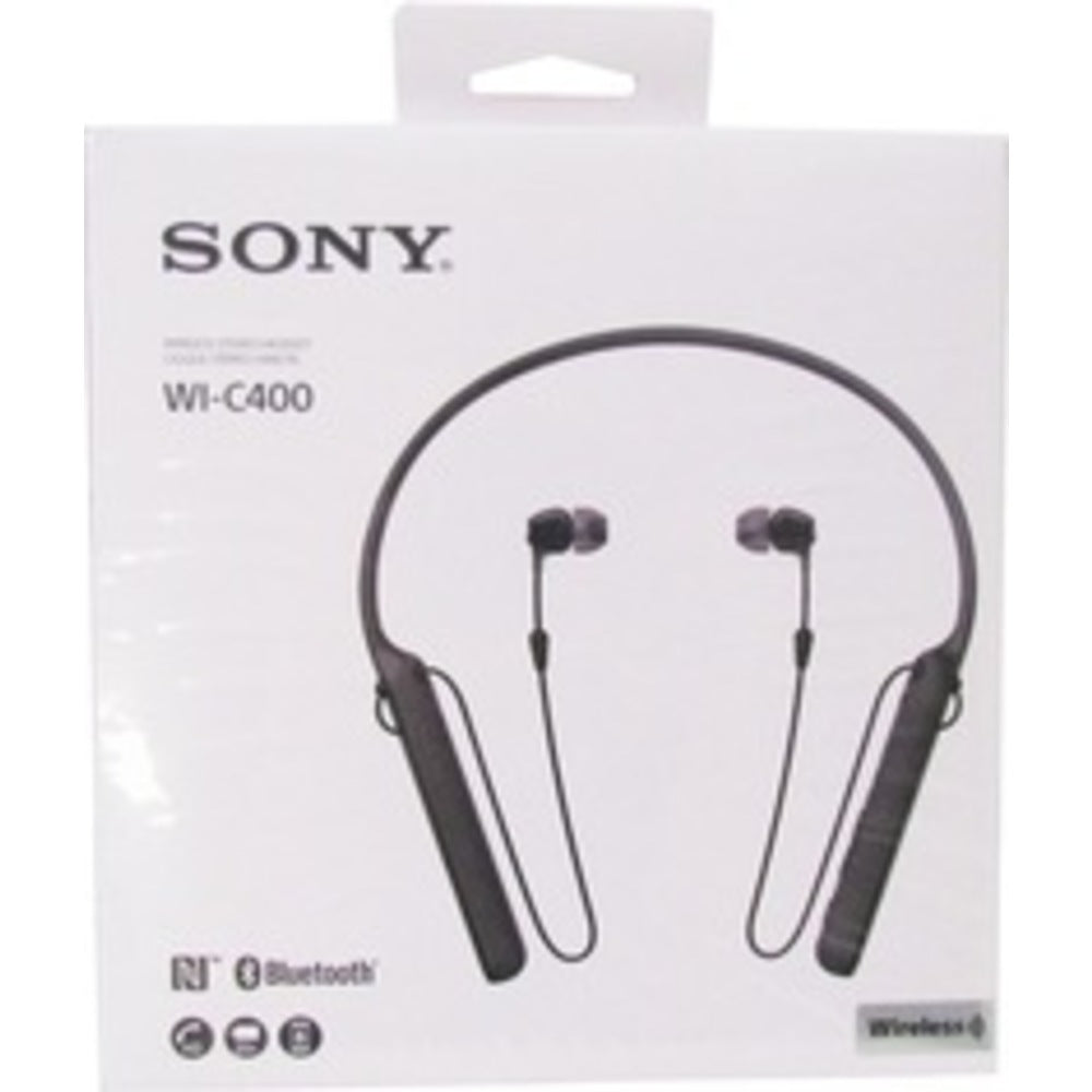 Sony Wic400/b Behind-the-neck Wireless In Ear Headphones - Black