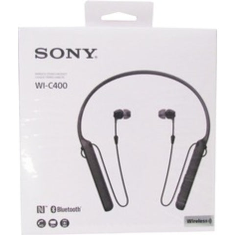 Sony Wic400/b Behind-the-neck Wireless In Ear Headphones - Black