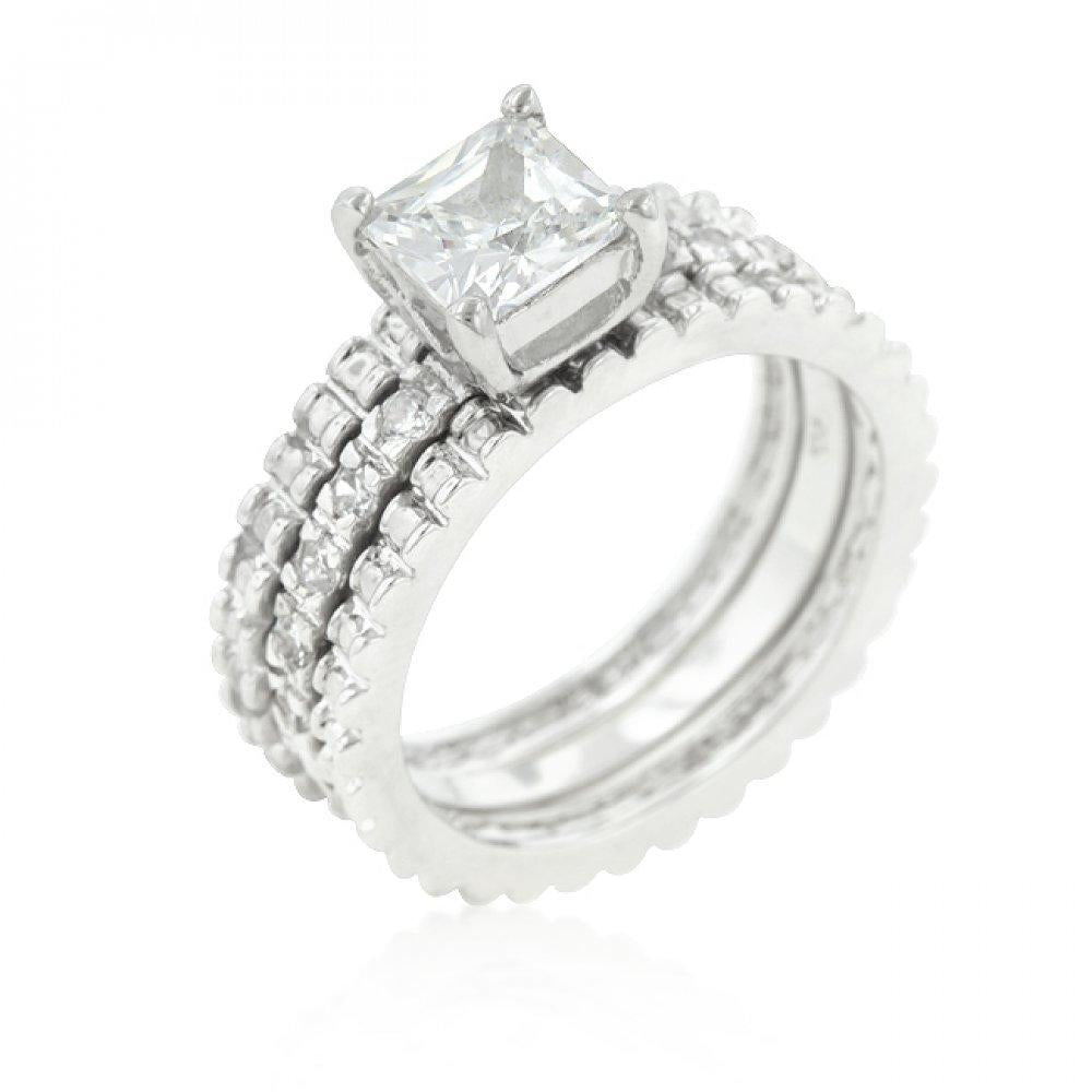 Bridal Triple Ring Set (size: 05) R08269r-c01-05