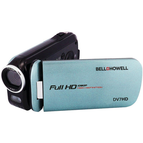 Bell+howell 16.0-megapixel Slice Ii Dv7hd Ultraslim 1080p Hd Camcorder (blue) Elbdv7hdbl