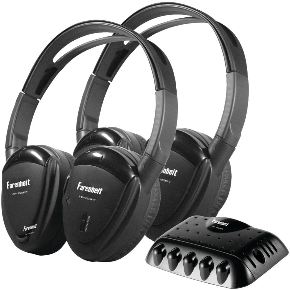 Power Acoustik 2 Sets Of Single-channel Ir Wireless Headphones With Transmitter Powhp22irt
