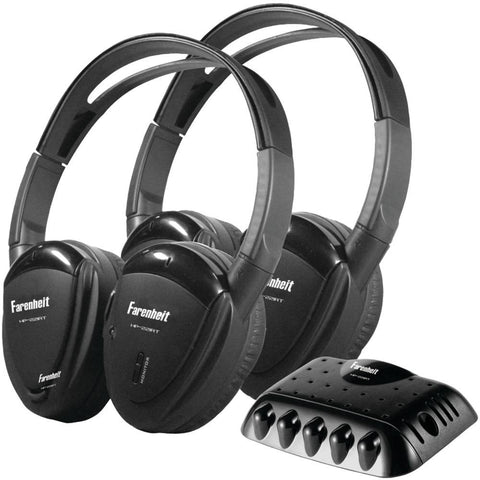Power Acoustik 2 Sets Of Single-channel Ir Wireless Headphones With Transmitter Powhp22irt