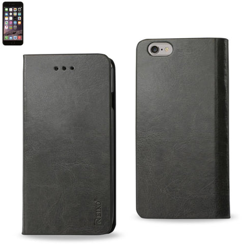 Reiko Iphone 6 Plus Flip Folio Case With Card Holder In Gray