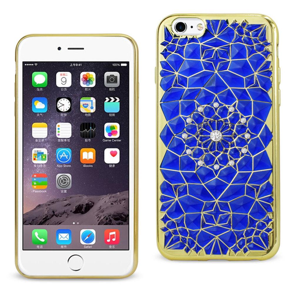 Reiko Iphone 6 Plus/ 6s Plus Soft Tpu Case With Sparkling Diamond Sunflower Design In Navy