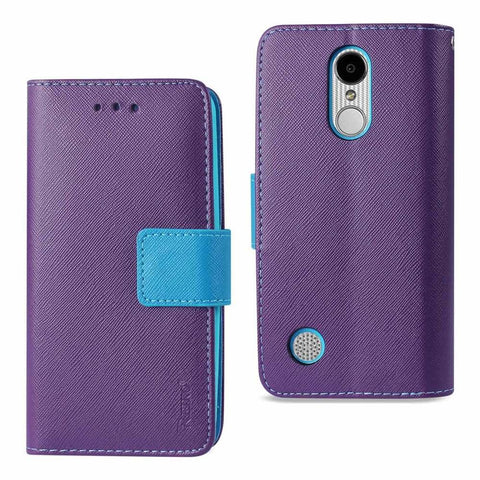 Reiko Lg Aristo/ Fortune/ Phoenix 3 Plus 3-in-1 Wallet Case In Purple