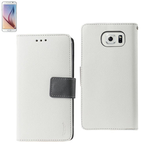 Reiko Samsung Galaxy S6 3-in-1 Wallet Case In White