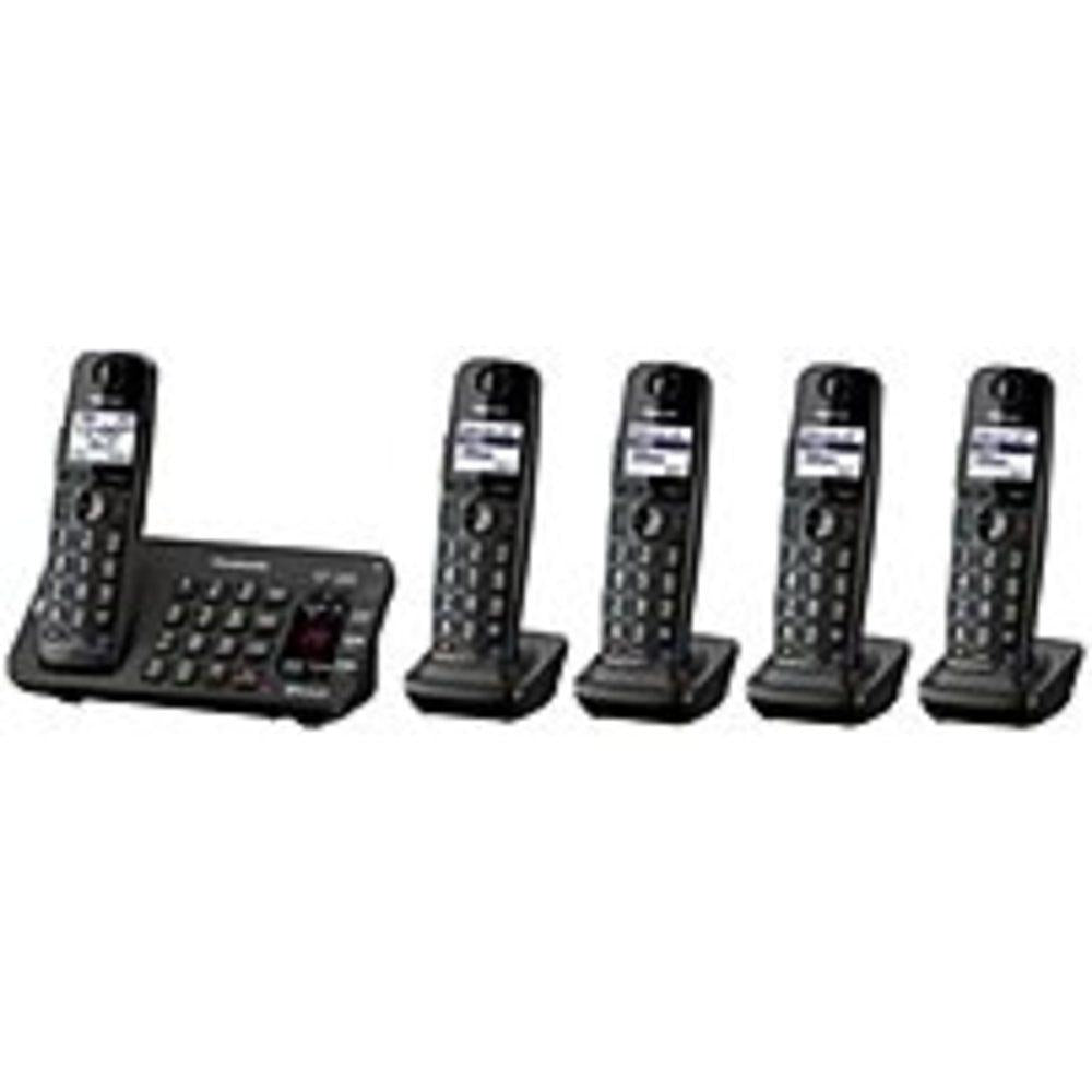 Panasonic Kx-tg465sk Link-to-cell Bluetooth Dect 6.0 Cordless Phone - 5 Handsets - Black