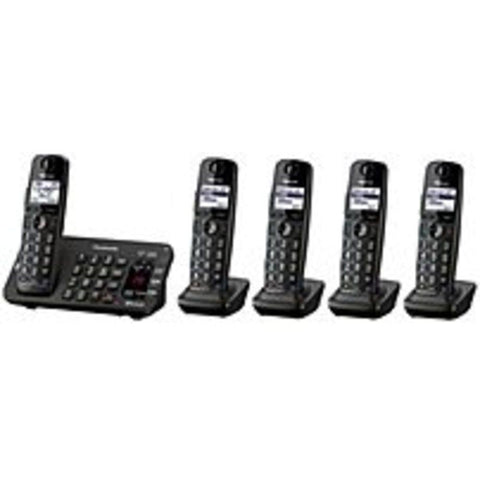 Panasonic Kx-tg465sk Link-to-cell Bluetooth Dect 6.0 Cordless Phone - 5 Handsets - Black