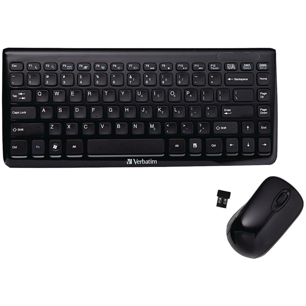 Verbatim Mini Wireless Slim Keyboard &amp;amp; Mouse Vtm97472