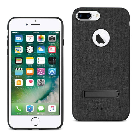 Reiko Iphone 8 Plus/ 7 Plus Rugged Texture Tpu Protective Cover In Black