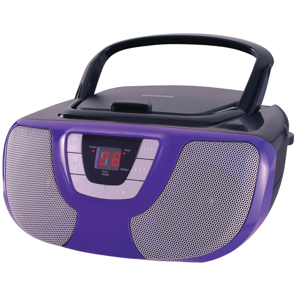 Sylvania Portable Cd Radio Boom Box (purple) Curcd1025pr