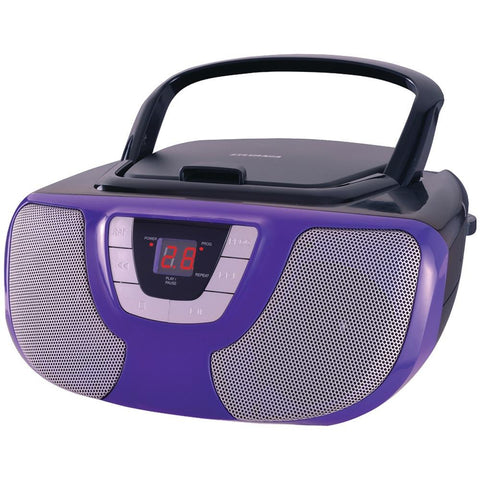 Sylvania Portable Cd Radio Boom Box (purple) Curcd1025pr