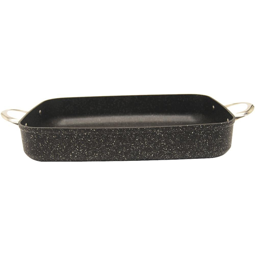 The Rock By Starfrit 060735-003-0000 The Rock By Starfrit Oven Dish With Stainless Steel Handles (10-inch X 13-inch X 2.5-inch, Square)