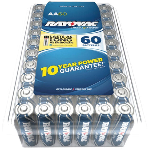 Rayovac Alkaline Batteries Reclosable Pro Pack (aa&#44; 60 Pk) Rvc81560ppf