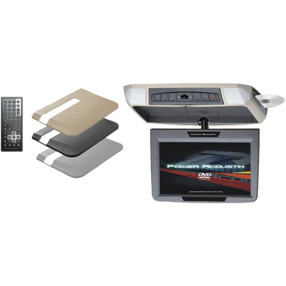 Power Acoustik Pmd-90 9 Ceiling-mount Swivel Dvd Entertainment System With Ir & Fm Transmitters & 3 Interchangeable Skins