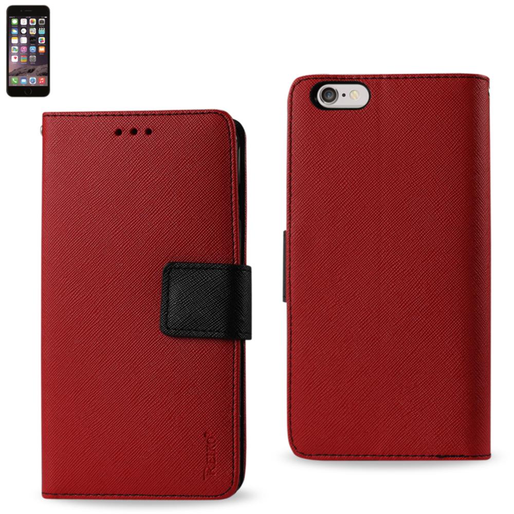 Reiko Iphone 6 Plus 3-in-1 Wallet Case In Red