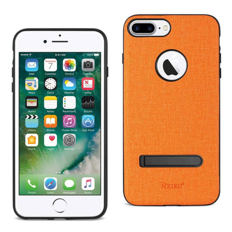 Reiko Iphone 7 Plus/ 8 Plus  Rugged Texture Tpu Protective Cover In Orange
